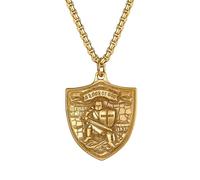 Oidea Collar con colgante de cruz con escudo de la armadura de Dios: collar cristiano de fe inspiradora de acero inoxidable para hombres y mujeres, amuleto religioso, regalo de joyería, talla única