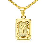 OIDEA Collar con letras de acero inoxidable, oro, Ohne Gravur, Acero inoxidable