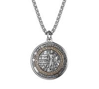 Oidea Collar de caballeros templarios para hombre: collar con colgante de armadura de Dios con versículo bíblico de Efesios 6:11-17, amuleto religioso cristiano, joyería inspiradora, regalos de fe