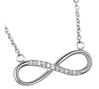 OIDEA Collar Mujer Símbolo Infinito Acero Inoxidable Infinity con Circonitas Chulo Regalo Excelente Joya Moda Collar Chica