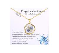 Oidea Collares de flores prensadas para mujer: collar conmemorativo de pérdida de embriones, joyería de recuerdo para pérdida de embarazo, dolor, condolencias, aborto espontáneo para madres, Acero