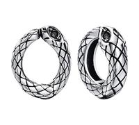 OIDEA Pendientes Aro Clip Serpiente: Aretes Vintage Forjados sin Agujeros para Hombre y Mujer Plata Acero Inoxidable Hipoalergénico Antialérgico - Para Uso Diario Fiesta Regalo