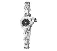 Oidea Pequeños relojes dorados para mujer: delicado reloj de pulsera analógico de cuarzo, tono dorado, colgante en forma de corazón, correa de acero inoxidable, reloj de pulsera informal para mujer