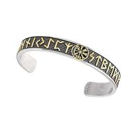 OIDEA Pulsera Abertura Runas Viking: Brazalete para Hombre Vikinga Nórdica de Noruega de Acero Inoxidable Joyas Amuleto - para Regaols