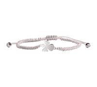 OIDEA Pulsera Angel Cuerda Trenzada Gris Mujer: Niña Colgante Ángel de Acero Inoxidable Hipoalergénico Ajustable Uso Diario Oraciones Regalo