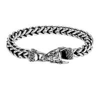 Oidea Pulsera de dragón vikingo para hombre: pulsera de cadena de eslabones cubanos vintage punk de acero inoxidable, regalo de joyería para él, papá, marido, novio, mi hombre, 8.86 inches, Acero