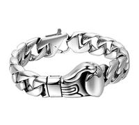OIDEA Pulsera Hombre Boxeo Acero Inoxidable Estilo Punk Rock Brazalete con Cadena Duro Joyería de Moda Regalo San Valentin Cumpleaños