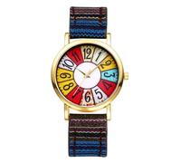 Oidea Reloj bohemio para mujer: reloj de pulsera multicolor con patrón de arco iris, bohemio, hippie, casual, fácil de leer, regalo, Color-3