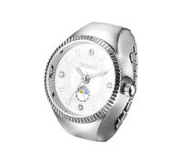 Oidea Reloj de anillo unisex: anillo de acero inoxidable con banda elástica de acero inoxidable, anillo de reloj analógico de cuarzo para hombre y mujer, regalo de cumpleaños o Navidad, A. Correa