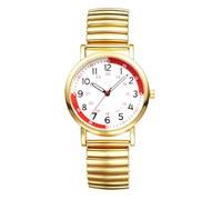 OIDEA Reloj de Correa Elástica Enfermera: Reloj de Pulsera Redondo de Cuarzo Analógico para Mujer de Escala Numérica Arábigos Correa de Aceros Inoxidable - Regalos para Médicos