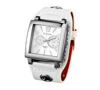 OIDEA Reloj de Cuadrado Steampunk Hombre: Reloj de Analógico Cuarzo con Correa Vintage de PU Esfera Digital Grande - Regalos de Ocio