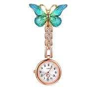 OIDEA Reloj de enfermera para mujer, bolsillo: relojes de bolsillo con broche con números árabes de cuarzo decoración mariposa doctor médico trabajo - Regalo Día de las Enfermeras, Color 5