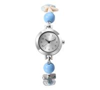 Oidea Reloj de pulsera para mujer: reloj de pulsera bohemio para playa, conchas de mar, estrella de mar, cuentas cruzadas, reloj de pulsera con números arábigos, analógico, de cuarzo, fácil lectura