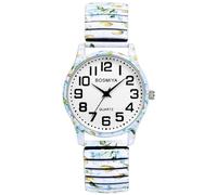 OIDEA Reloj Elástico Boho Mujer: Relojes Redondo de Cuarzo Analógico para Señora Escala Números Arábigos Grandes Claros y Fáciles de Leer Correa de Aleación - para Ocio Negocios Regalos