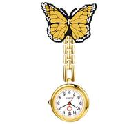 OIDEA Reloj Enfermera Cuarzo Analógico:Reloj Medico-Aid con Esfera Blanca Escala de Números Arábigos con decoración de Mariposas - Unisex