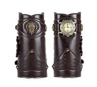 OIDEA Reloj Steampunk Hombre: Reloj de Pulsera de Cuarzo Analógico Cuero Vintage para Caballero Estilo Medieval de Halloween Cosplay Guardabrazos - para Ocio Decorativos Regalos Colección