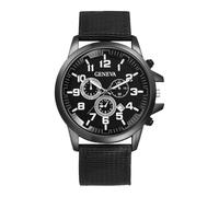 OIDEA Reloj Táctico Analógico Hombre: Reloj De Cuarzo De Escala con Números Arábigos Esfera Decorativa con Tres Ojos De Manecillas Luminosas Correa De Nailon - para Regalo