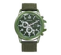 OIDEA Reloj Táctico Analógico Hombre: Reloj De Cuarzo De Escala con Números Arábigos Esfera Decorativa con Tres Ojos De Manecillas Luminosas Correa De Nailon - para Regalo