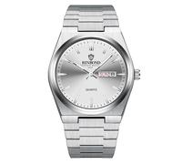 OIDEA Relojes Cuarzo Analógicos Hombre: Reloj Luminoso Redondo de Aceros Inoxidables con Puntero Blanco Esfera Escala Rayada - Ropa Diari