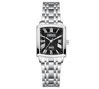 OIDEA Relojes Cuero Cuadrado Mujer: Reloj de Cuarzo Analógicos Clásico Vintage Rectangular Resistente al Agua para Señora Fecha Escala de Números Romanos - para Ocio Negocio Regalo