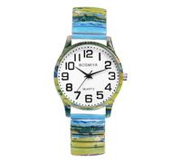 Oidea Relojes de pulsera para mujer: correa elástica bohemia, analógico, de cuarzo, esfera grande, números arábigos, fácil de leer, reloj casual para mujer, Cosecha pastoral