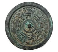 OIDESA Espejo Bagua Regalo Feng Shui Espejo de chismes Feng Shui Chino, Espejo Bagua cóncavo Convexo Vintage, Feng Shui Chino Bronce Feng Shui Antiguo Espejo de Bronce trae Buena Suerte (Color : A)