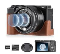 OIEXI Cámara digital 4K para fotografía y vídeo, zoom óptico de 12X 64MP Autoenfoque anti-vibración Vlogging Cámara para YouTube, luz de relleno integrada y cámara de viaje flash con tarjeta SD de 64