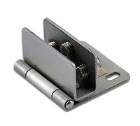 OIFAODAO, 1 Uds. Abrazadera for puerta de baño de acero inoxidable, accesorios for puerta, gabinete de baño, bisagra de vidrio sin marco,Bisagras para vidrio(L Single Clip)