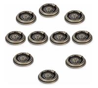 OIFAODAO, 10 tiradores de anillo caída for cajones antiguos, pomos for tazas, mango bronce for armarios cocina, herrajes for muebles ，Tiradores de anilla(Green Bronze)