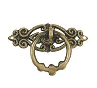 OIFAODAO, 10 Uds. Perillas accesorios for muebles, armario de empuje, anillo latón antiguo Vintage, perilla for cajón gabinete, decoración del hogar ，Tiradores de anilla