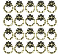 OIFAODAO, 20 piezas de cocina dormitorio cajón tiradores perilla anillo manija perillas for aparador armario antiguo tirador gabinete puerta ，Tiradores de anilla