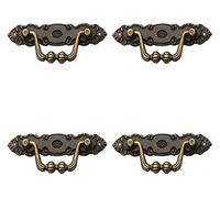 OIFAODAO, 4 piezas de tirador anillo caída cajón antiguo, manijas perillas taza, tiradores muebles, manija, gabinete cocina, caja regalo, tirón armario ，Tiradores de anilla