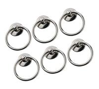 OIFAODAO, 6 uds accesorios del armario de Metal anillo manija perillas barra gabinete cocina y manijas cajón puerta tiradores bronce ，Tiradores de anilla(Silver)