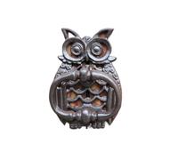 OIFAODAO, Aldaba de puerta con forma búho Vintage, manija hierro fundido 6, "de alto, estatuilla anillo Animal, decoración delantera del hogar ，Tiradores de anilla