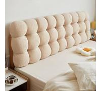 OIFAODAO Almohada para Leer, Cojín Rectangular Grande con Forma de Bola Nieve for cabecera(Light Brown,23"/60cm)