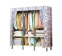 OIFAODAO Armario de Lona for Dormitorio, Organizador de Almacenamiento, Armario de Ropa, Armario, Estante portátil de Tela no Tejida, Estante for Ropa, Muebles de Dormitorio(172 * 128 * 48CM)