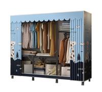 OIFAODAO, Armario de Tela,Armarios for Dormitorio, con Barra for Colgar, Simple,Organizador para,Zapatos,Bolsos,Sala Estar,Dormitorio,Guardarropa ，Armario portátil(100x45x168cm)