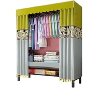 OIFAODAO, Armario portátil de Tela Estable, Dormitorio Abierto Creatividad Organizador guardarropa Estantes Soporte Metal, 180 * 101 50 cm Percha ，Armario portátil