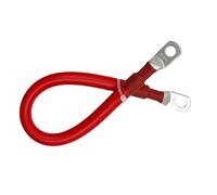 OIFAODAO Cables eléctricos, Baterías solares fotovoltaicas Rojas M10 con Cable de Silicona ultrasuave y Punta Cobre 0, 2, 4 6, 8 AWG Longitud Personalizada(0 AWG,30CM)