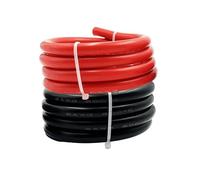 OIFAODAO Cables eléctricos, Cable de Silicona Extra Suave Negro y Rojo, Fino, Plegable, Cobre estañado Resistente a Altas temperaturas(24 AWG,1m)