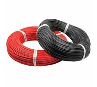 OIFAODAO Cables eléctricos, Cable de Silicona Suave Negro y Rojo 5 a 10 Metros for cableado eléctrico automotriz, 22, 20, 18, 16, 14, 12, 8, 6 AWG, for batería automóvil(16 AWG,1m)