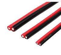 OIFAODAO Cables eléctricos, Cable Paralelo Doble de Silicona 2 Pines, Negro y Rojo, Resistente a Altas temperaturas 200 Grados(22 AWG,5m)