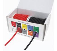 OIFAODAO Cables eléctricos, Cable Resistente al Calor de Silicona Suave 12 AWG 14 16 18 20 22 24 26 28 30 Silicona(Red and Black,17 AWG 30 Meters)