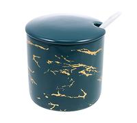 OIFAODAO, Caja de porcelana for especias, recipiente con tapas, cuchara, vinagrera cocina, bandeja for condimentos, salero, azucarero, Stora alimentos,Tarro para condimentos