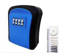 OIFAODAO, Caja de Seguridad for Llaves combinada, montada en la Pared, Almacenamiento Interno Grande for casa u Oficina,Caja para Llaves(Blue)