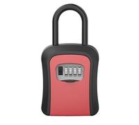 OIFAODAO, Caja Fuerte for Llaves montada en la Pared con grillete extraíble, Adecuada for el hogar, fábrica, Empresa de decoración, Almacenamiento y gestión Obras construcción,Caja para Llaves(Red)