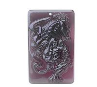 OIFAODAO, Collar con colgante de obsidiana natural PiXiu for hombre y mujer,Collar de obsidiana