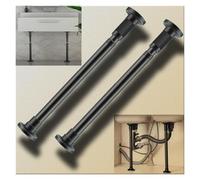 OIFAODAO El Fregadero apoya Las piernas， Soportes for lavabos bajo encimera Ajustables, Soportes for fregaderos de Cocina, Patas for Muebles, Acero Inoxidable for(Black,2*H 35 50cm(13.8" 19.7"))