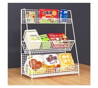 OIFAODAO, Estantes de Almacenamiento Piso for Trabajo Pesado,Estante Alambre Escritorio,Estantería metálica for supermercado ，Estanterías para exposición de Productos(White,40x18x45cm)