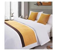 OIFAODAO Faldón de Cama, Caminos de Cama Grises, Bufandas Bicolor, Colcha, Bufanda Hotel, Ropa, Toalla, Lujo(I,50 * 240cm for 180cm Bed)